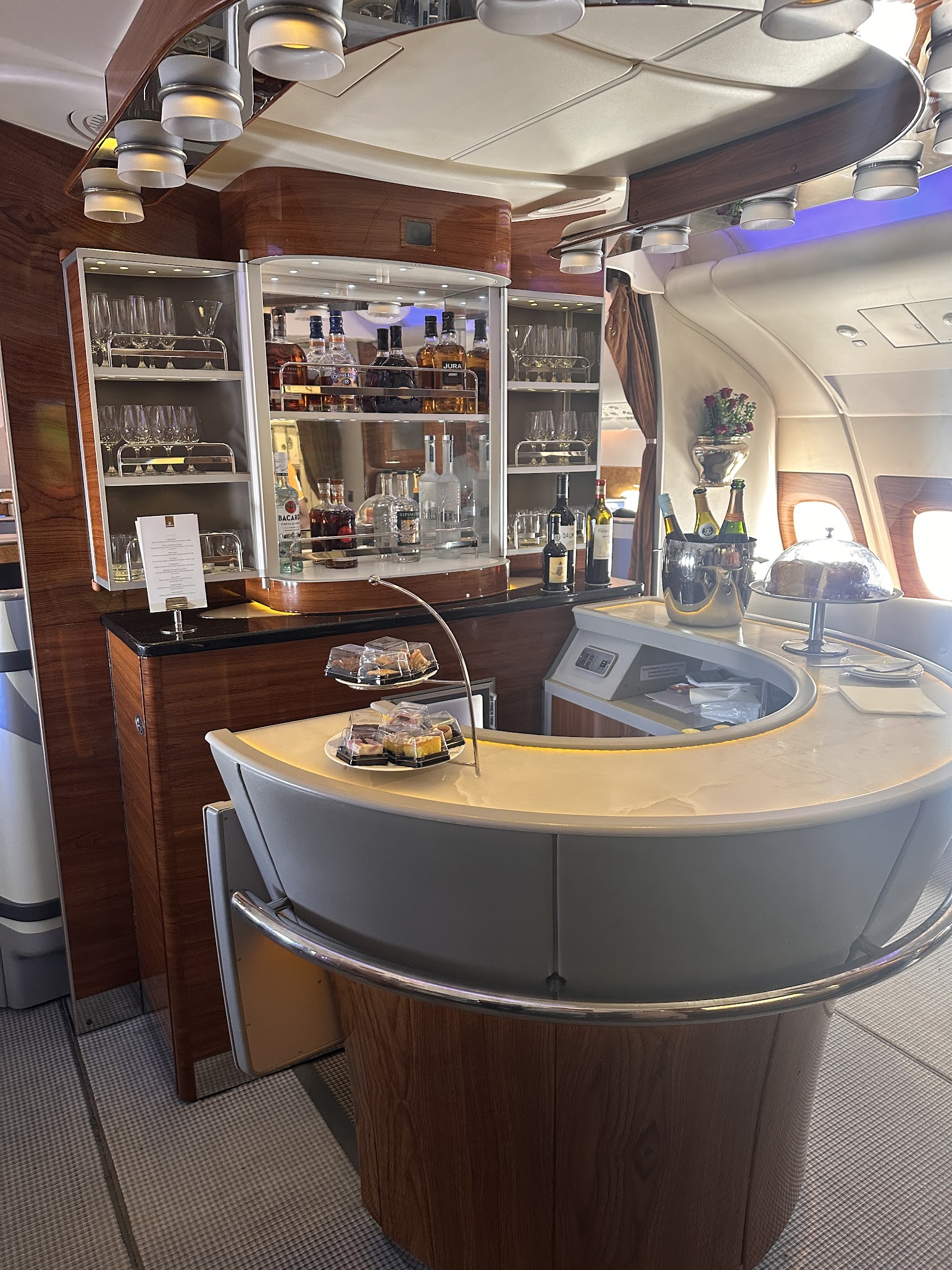 Emirates A380 onboard bar