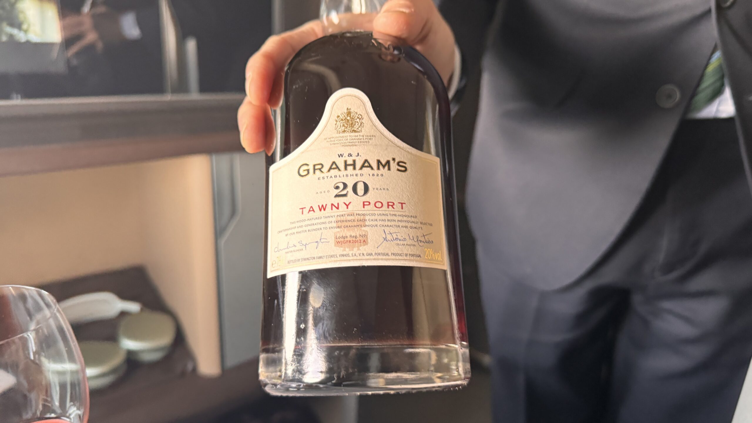 $60-$80 Tawny port served in Singapore Airlines First Class