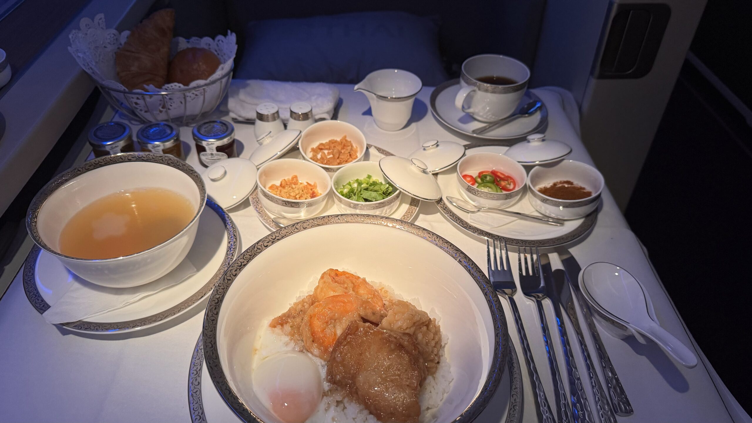 Thai Airways - Traditional Thai breakfast rice soup